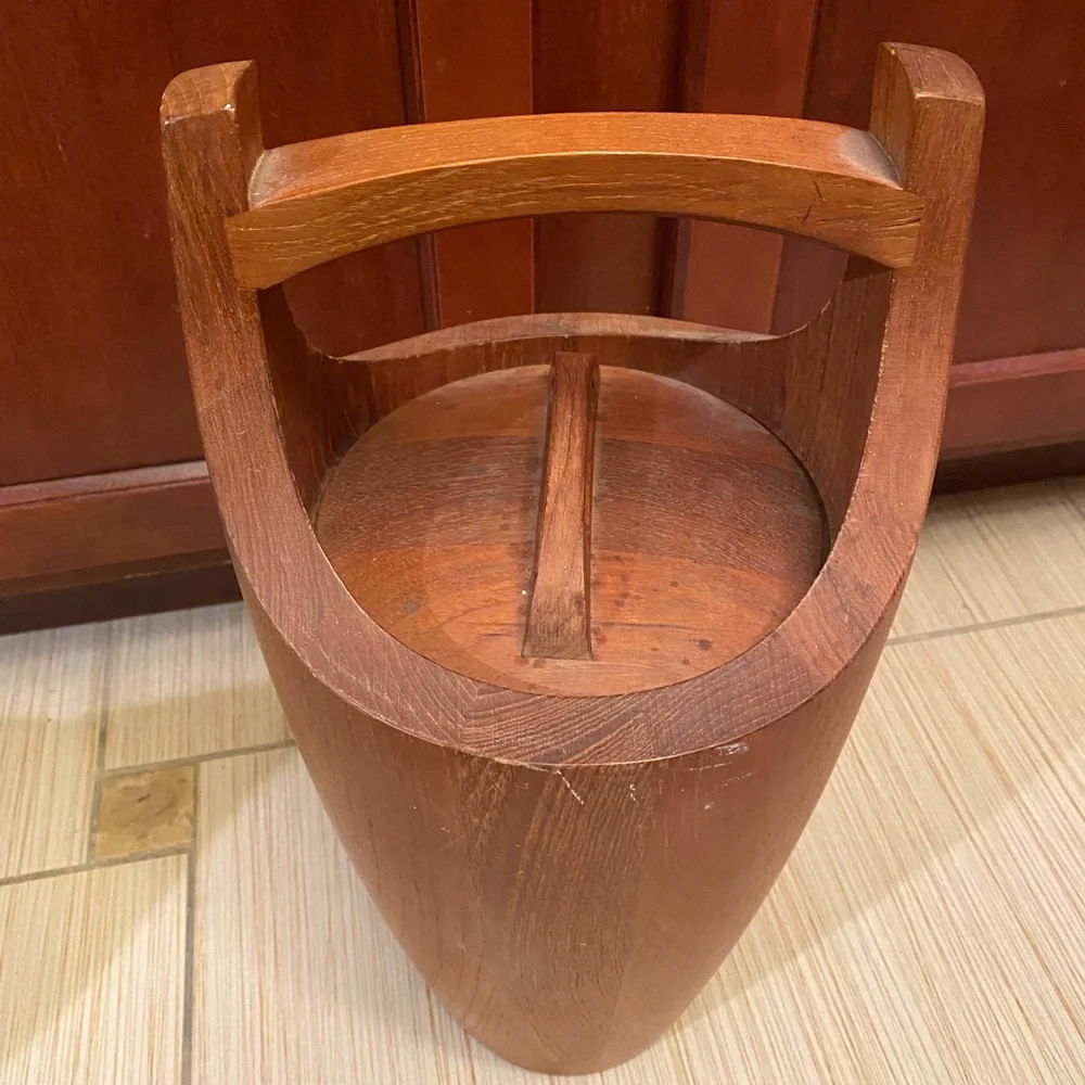 Dansk Denmark IHQ MCM Large Teak Ice Bucket by Jens Quistgaard